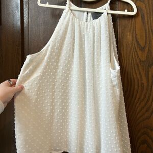 Anthropologie Textured White Blouse